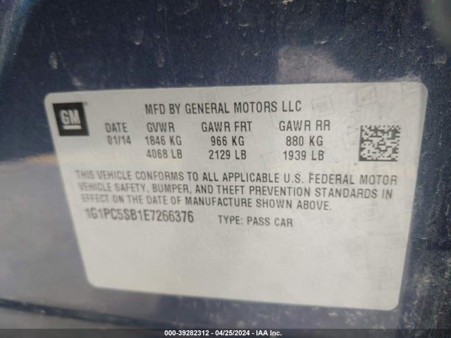 Chevrolet Cruze 1lt Auto 2014 1G1PC5SB1E7266376 Image 9