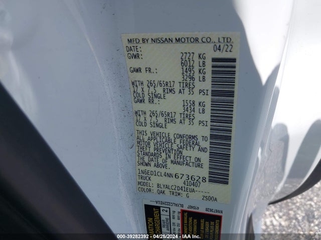 Nissan Frontier King Cab Sv 4x2 2022 1N6ED1CL4NN673628 Image 9