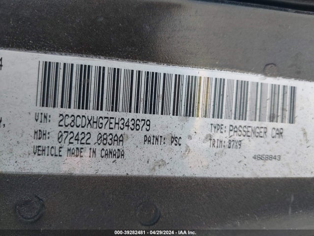Dodge Charger Sxt 2014 2C3CDXHG7EH343679 Image 9