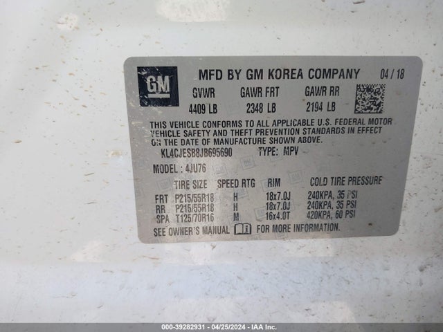 Buick Encore Preferred 2018 KL4CJESB8JB695690 Image 9