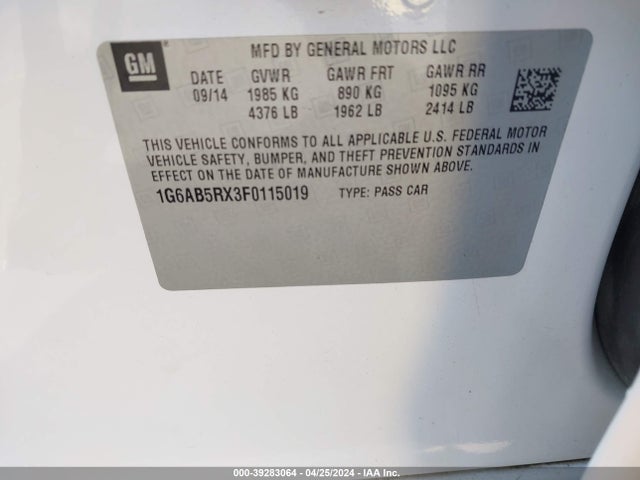 2015 CADILLAC ATS 1G6AB5RX3F0115019 Photo 8