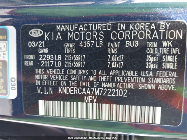 KNDERCAA7M7222102 KIA SELTOS EX