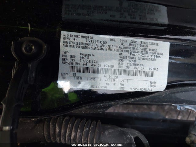 Ford FOCUS SE 2018 1FADP3K21JL319605 Image 9
