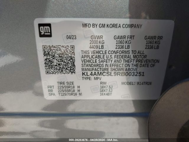 KL4AMCSL9RB003251 Buick Encore Gx Preferred Awd