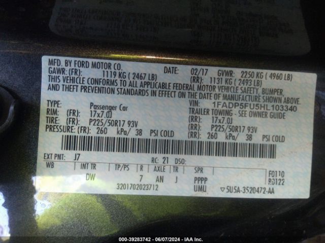 2017 FORD C-MAX ENERGI 1FADP5FU5HL103340 Photo 8