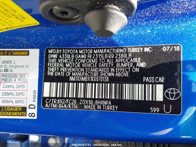 Toyota C-HR LE 2019 NMTKHMBX1KR070138 Image 9