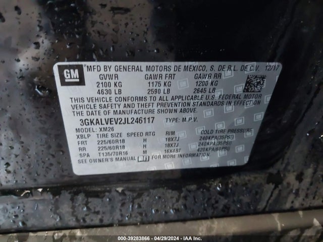 GMC Terrain Slt 2018 3GKALVEV2JL246117 Image 9