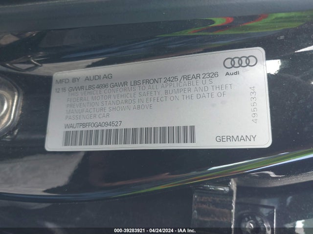 WAUTPBFF0GA094527 Audi A3 E-tron 1.4t Premium