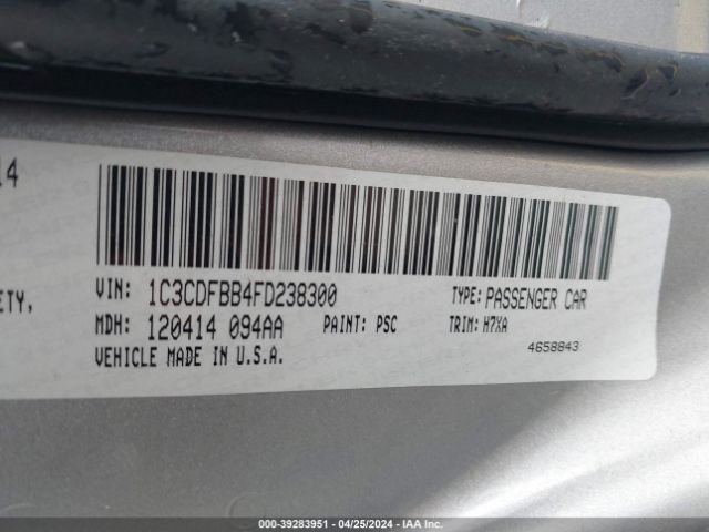 1C3CDFBB4FD238300 Dodge DART SXT