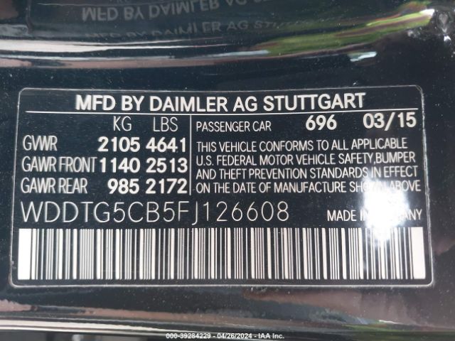 WDDTG5CB5FJ126608 Mercedes-Benz Gla 45 Amg 4matic