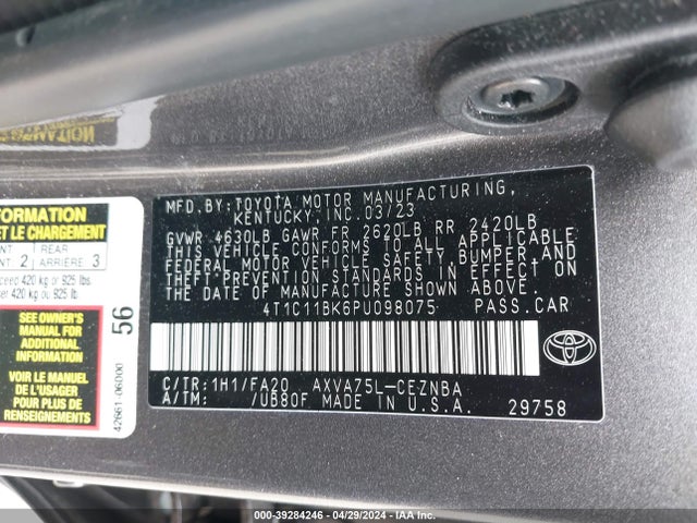 Toyota CAMRY LE 2023 4T1C11BK6PU098075 Image 9