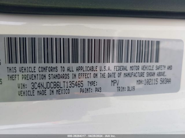3C4NJDCB6LT135465 Jeep Compass High Altitude 4x4