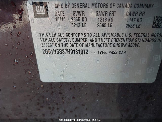 2G61N5S37H9131912 Cadillac XTS LUXURY
