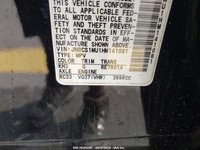 JN8CS1MU1HM141081 Infiniti QX70