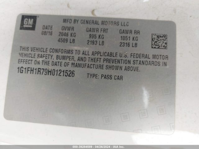 1G1FH1R79H0121526 Chevrolet CAMARO 2SS