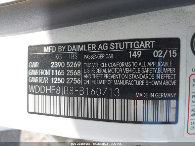 WDDHF8JB8FB160713 Mercedes-Benz E 350 4matic