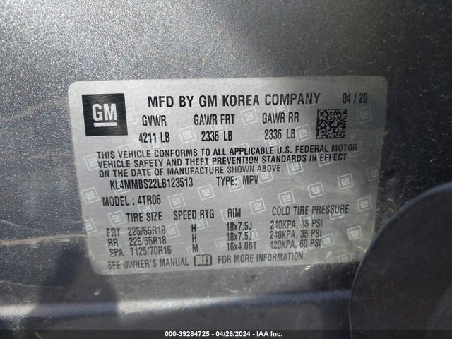 KL4MMBS22LB123513 Buick Encore Gx Fwd Preferred