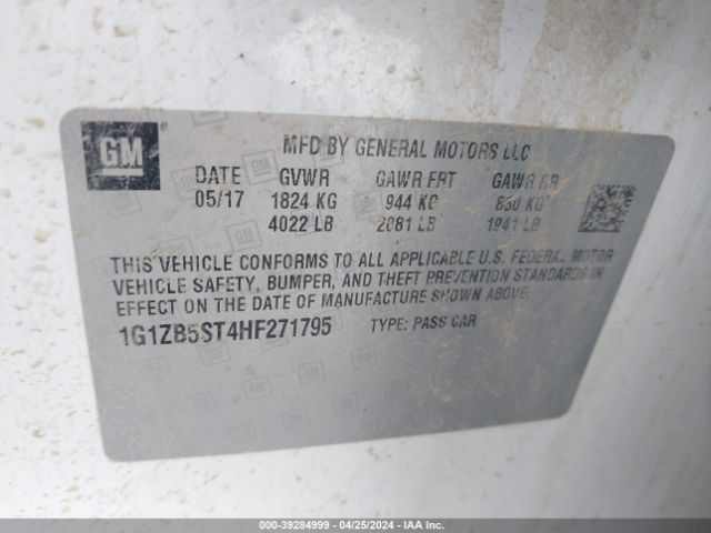 1G1ZB5ST4HF271795 Chevrolet MALIBU LS