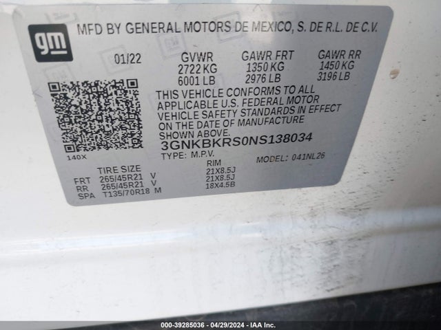 Chevrolet Blazer Awd Rs 2022 3GNKBKRS0NS138034 Image 9