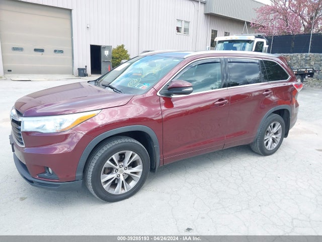 Toyota Highlander Xle V6 2015 5TDJKRFH1FS088370 Image 2