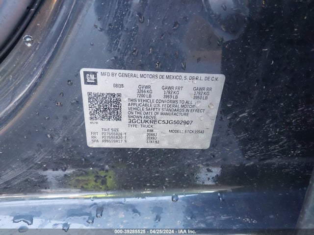 Chevrolet Silverado 1500 1lt 2018 3GCUKREC5JG502907 Image 9