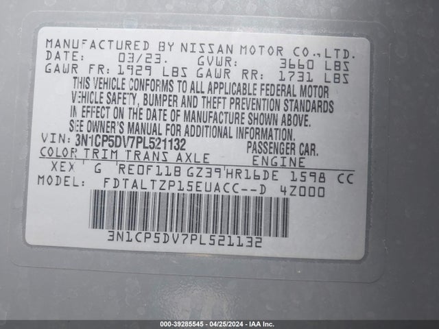 Nissan Kicks Sr Xtronic Cvt 2023 3N1CP5DV7PL521132 Image 9