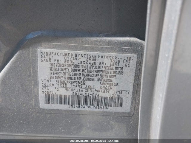 Nissan SENTRA SR 2014 3N1AB7APXEY284532 Image 9
