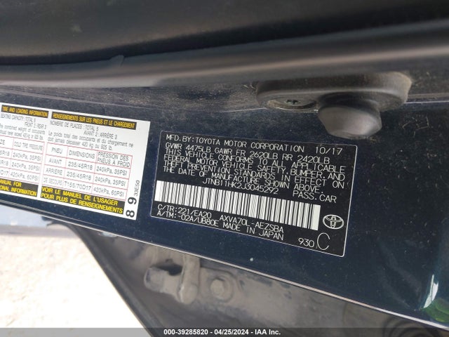 Toyota CAMRY SE 2018 JTNB11HK2J3045292 Image 9