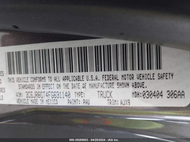 3C6JR6CT4FG631140 RAM 1500 Sport