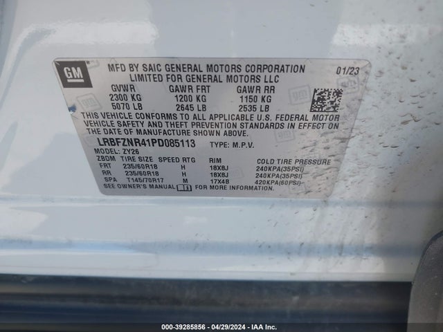 LRBFZNR41PD085113 Buick Envision Essence Fwd