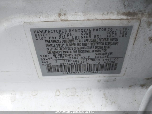 Nissan Sentra Sr Xtronic Cvt 2021 3N1AB8DV5MY274358 Image 9