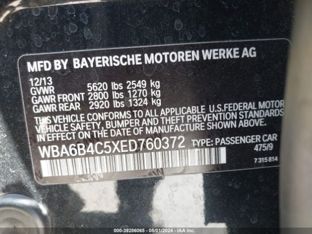 WBA6B4C5XED760372 BMW 650i Gran Coupe Xdrive