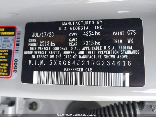 KIA K5 Gt-line 2024 5XXG64J21RG234616 Image 9