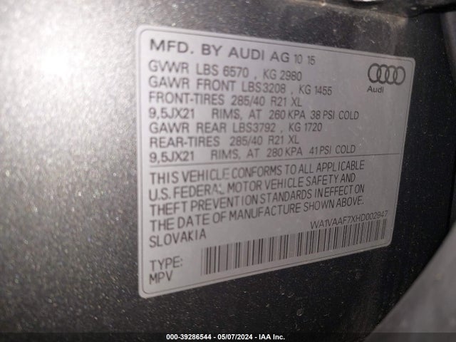 Audi Q7 3.0t Premium 2017 WA1VAAF7XHD002947 Image 12