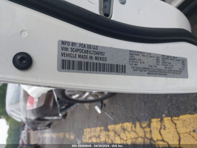 3C4PDCAB1LT249757 Dodge Journey Se Value