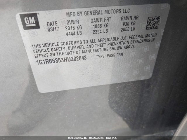 Chevrolet Volt Premier 2017 1G1RB6S53HU202843 Image 9