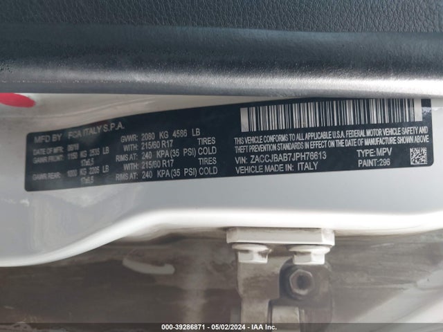 Jeep Renegade Upland Edition 4x4 2018 ZACCJBAB7JPH76613 Image 9