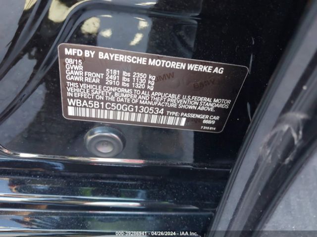 WBA5B1C50GG130534 BMW 535i
