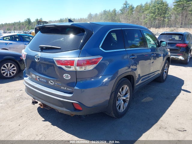 Toyota Highlander Xle V6 2014 5TDJKRFH3ES022546 Image 4