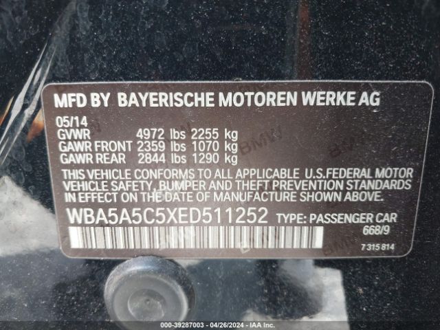 WBA5A5C5XED511252 BMW 528I