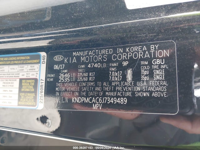KIA Sportage Lx 2018 KNDPMCAC6J7349489 Image 9