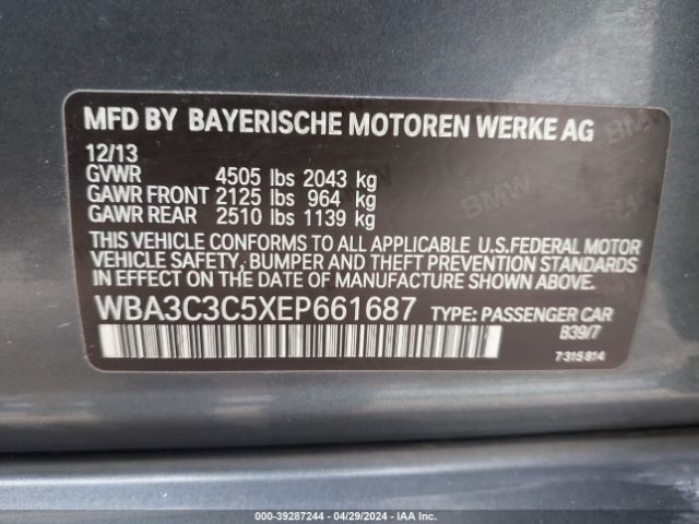 WBA3C3C5XEP661687 BMW 320i Xdrive