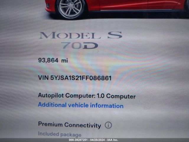 5YJSA1S21FF086861 Tesla Model S 70d/85d/p85d