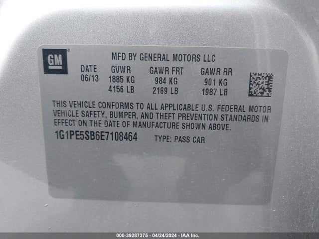 Chevrolet Cruze 2lt Auto 2014 1G1PE5SB6E7108464 Image 9