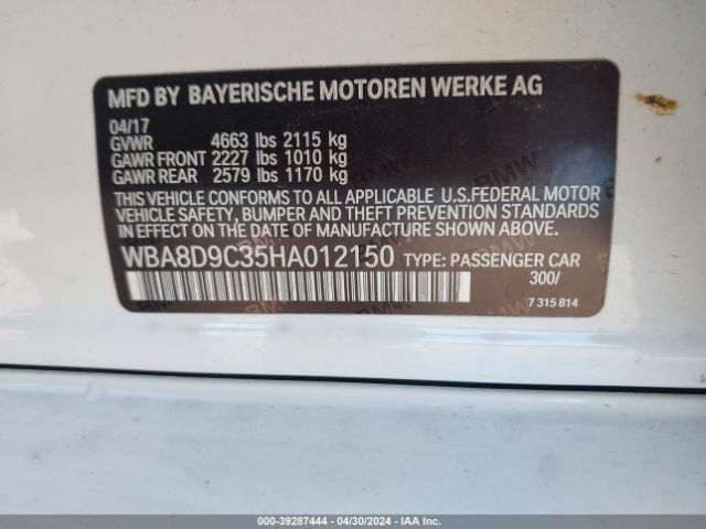 WBA8D9C35HA012150 BMW 330i Xdrive