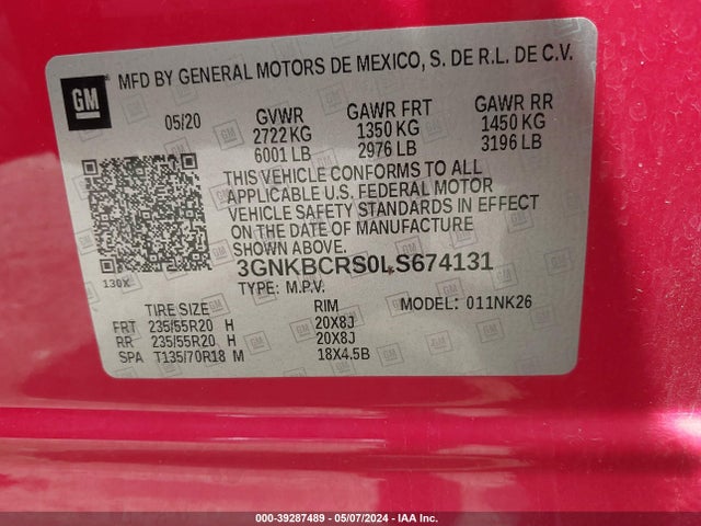 Chevrolet Blazer Fwd 2lt 2020 3GNKBCRS0LS674131 Image 9