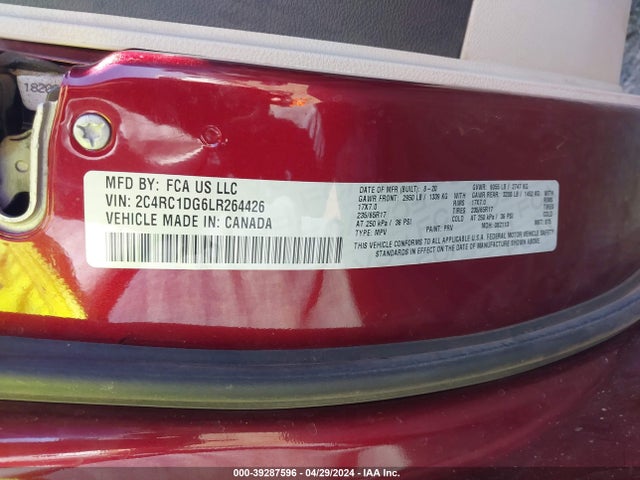 2C4RC1DG6LR264426 Chrysler Voyager Lxi