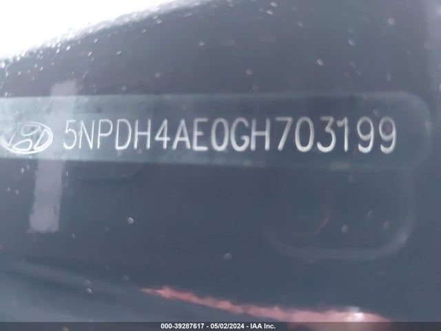Hyundai ELANTRA SE 2016 5NPDH4AE0GH703199 Image 9
