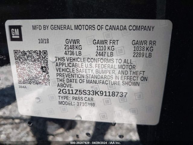 2G11Z5S33K9118737 Chevrolet IMPALA LT