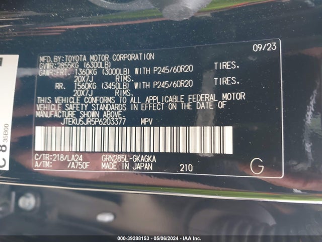 Toyota 4runner Limited 2023 JTEKU5JR5P6203377 Image 9